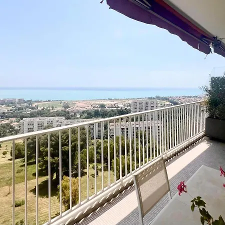 Lägenhet Appt 2 Bd-4 Pers-pool Wifi Tennis Park-sea View